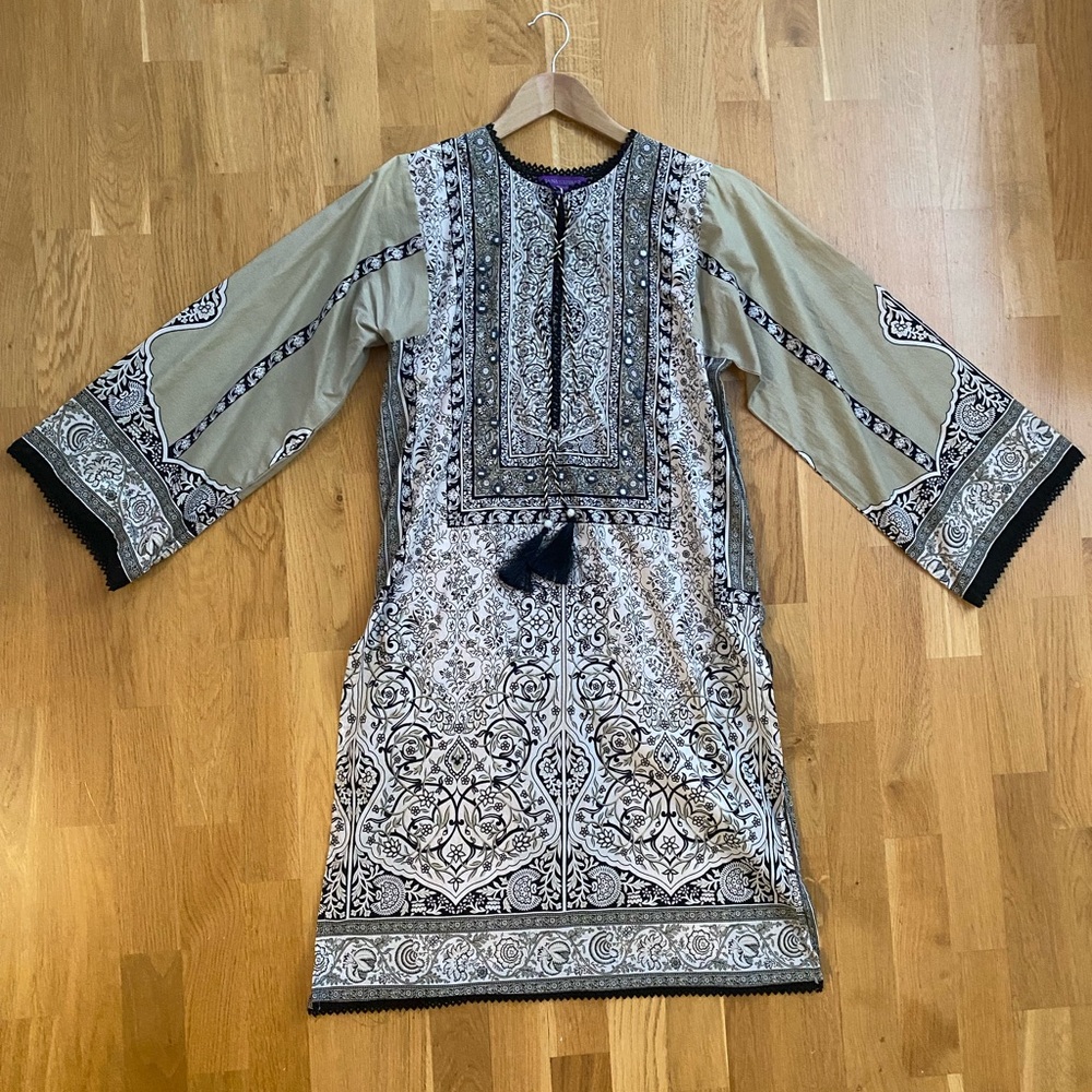 Sana Safinaz Beige and Black Kurta